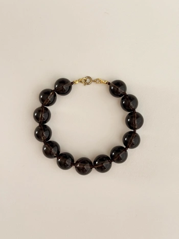 Brązowa bransoletka z kwarcu dymnego | Upiększaj