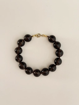 Brązowa bransoletka z kwarcu dymnego | Upiększaj