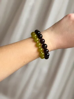 Brązowa bransoletka z kwarcu dymnego | Upiększaj