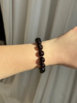 Brązowa bransoletka z kwarcu dymnego | Upiększaj