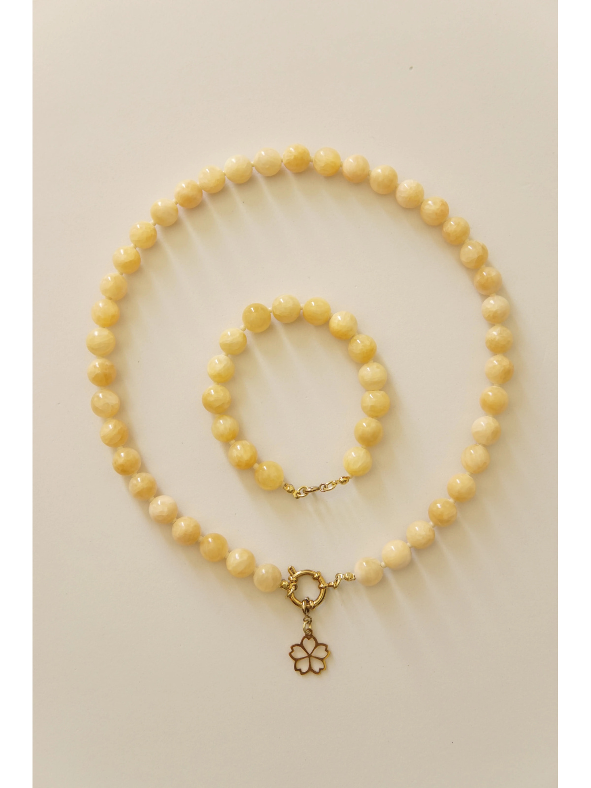 Modular nephrite necklace with a detachable pendant and a decorative stainless steel clasp. Length 45 cm, handmade – photo 5