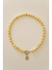 Modulaire ketting van nefriet met afneembare hanger en decoratieve sluiting van roestvrij staal. Lengte 45 cm, handgemaakt