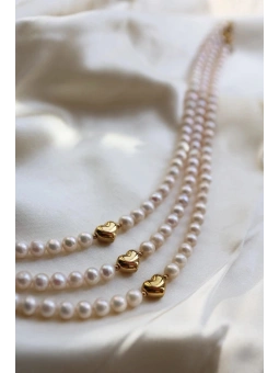 Perłowy naszyjnik z sercem | Upiększaj