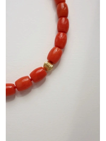 Pomarańczowy naszyjnik z korala | Upiększaj