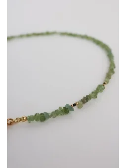 Zielony naszyjnik z apatytu i czarnego turmalinu | Upiększaj