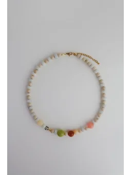 Pastelowy naszyjnik Awenturyn i Kamień Rzeczny | Upiększaj