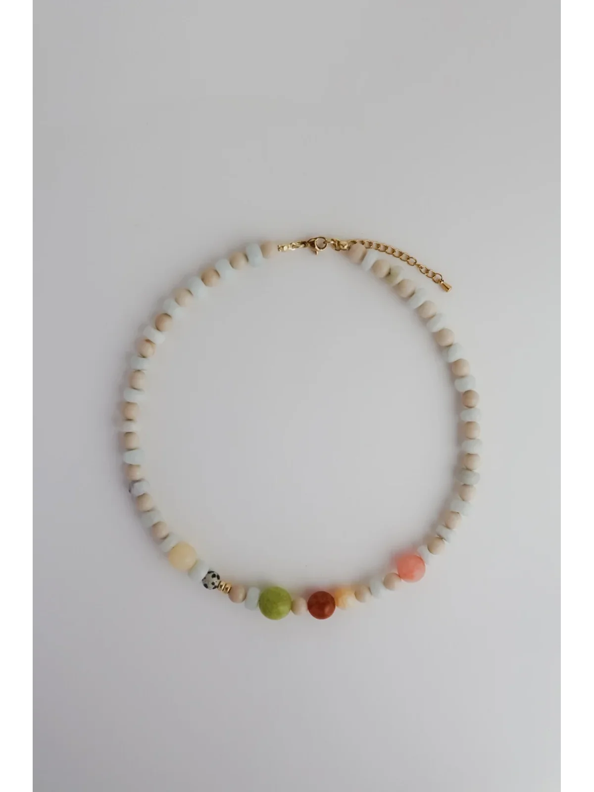 Pastelowy naszyjnik Awenturyn i Kamień Rzeczny | Upiększaj