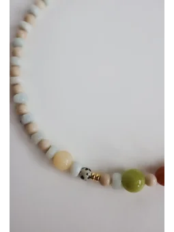 Pastelowy naszyjnik Awenturyn i Kamień Rzeczny | Upiększaj