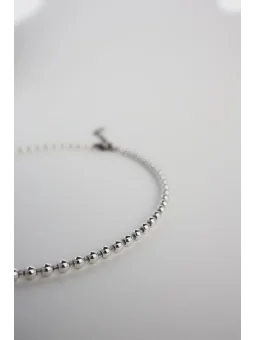 Srebrny naszyjnik z hematytu i opalu | Upiększaj