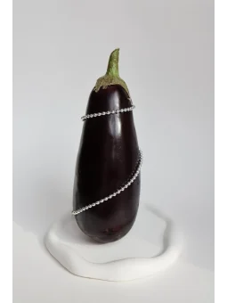 Srebrny naszyjnik z hematytu i opalu | Upiększaj