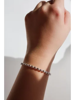 Bransoletka ze srebrnego hematytu i opalu | Upiększaj