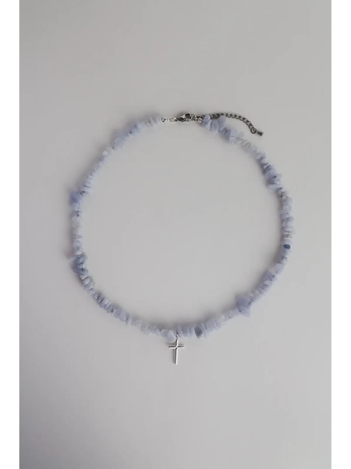 Błękitny naszyjnik z chalcedonu | Upiększaj