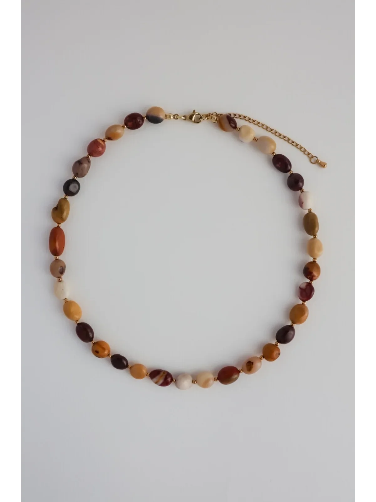 Jesienny naszyjnik z kamieni mokaitu | Upiększaj