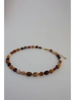 Jesienny naszyjnik z kamieni mokaitu | Upiększaj