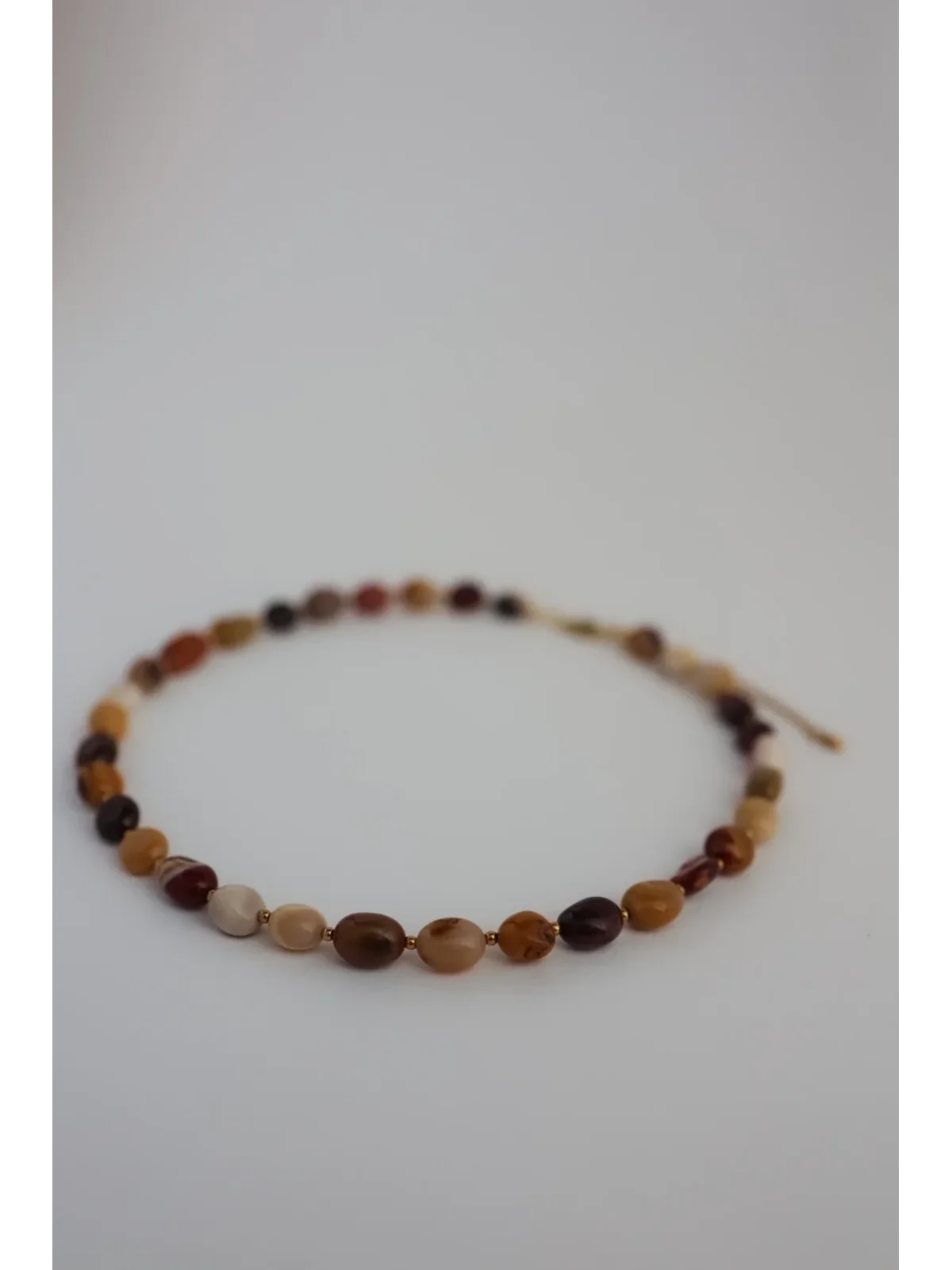 Jesienny naszyjnik z kamieni mokaitu | Upiększaj