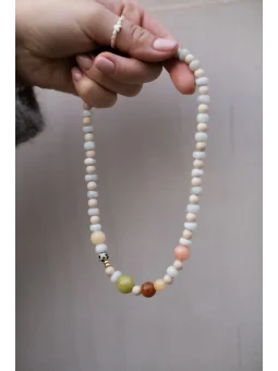 Pastelowy naszyjnik Awenturyn i Kamień Rzeczny | Upiększaj