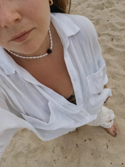 Naszyjnik perły naturalne z owocem| Lato | Upiększaj