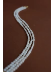 Handmade triple-strand cultured freshwater pearl choker with a surgical steel clasp, adjustable 37–43 cm – photo 4
