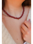 Adjustable volcanic lava necklace with a stainless steel clasp and gold-plated silver jump rings, handmade – photo 2