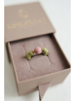 Pierścionek Cherry Blossom  Matcha - Jaspis i rodonit | Upiększaj