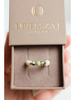Pierścionek Vanilla Matcha - Zielony Jaspis, jaspis dalmatyński, kamienie rzeczne| Upiększaj