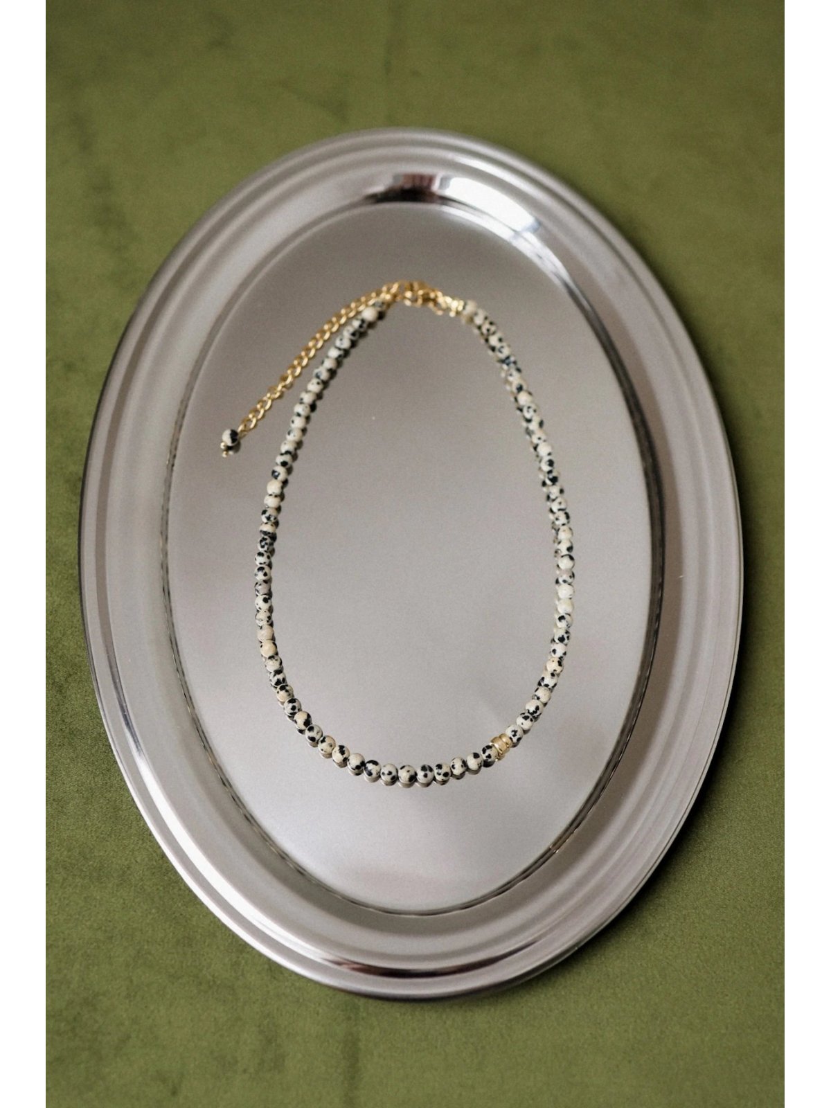 Domino Dalmatian Jasper Necklace | Upiększaj