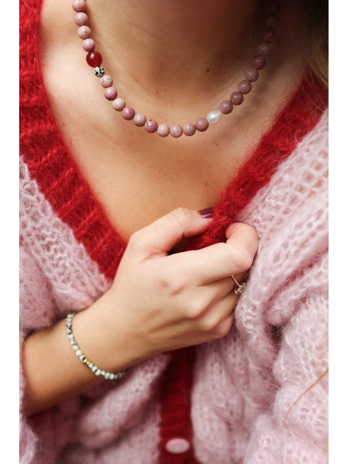 Królowa Kier Rhodonite Necklace | Upiększaj