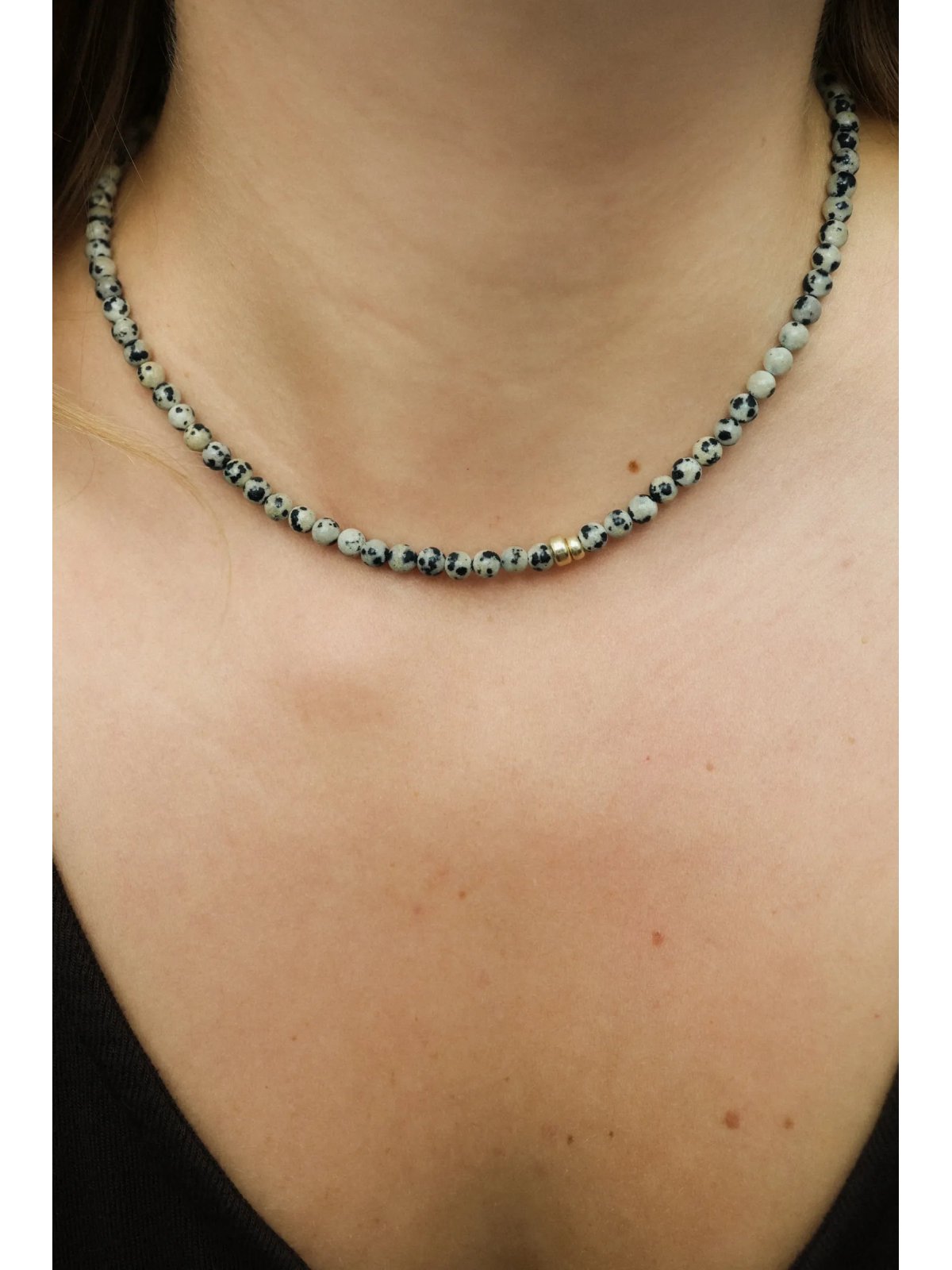 Domino Dalmatian Jasper Necklace | Upiększaj