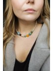 Ketting Talia Barw - hart van honingjade, jaspis | Upiększaj