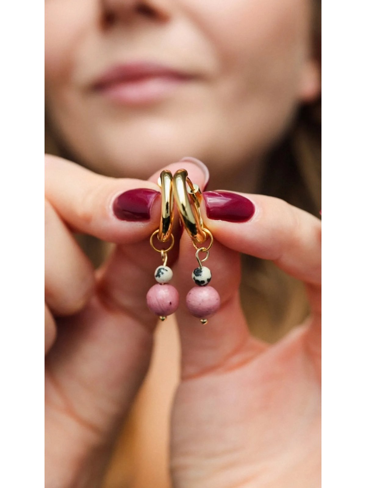 Asy w rękawie Hoop Earrings with Interchangeable Charms | Upiększaj