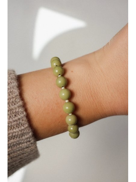 Matcha Latte Green Jasper Bracelet | Upiększaj