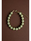 Armband van groene jaspis Matcha Latte | Upiększaj