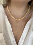 Modular nephrite necklace with a detachable pendant and a decorative stainless steel clasp. Length 45 cm, handmade – photo 2