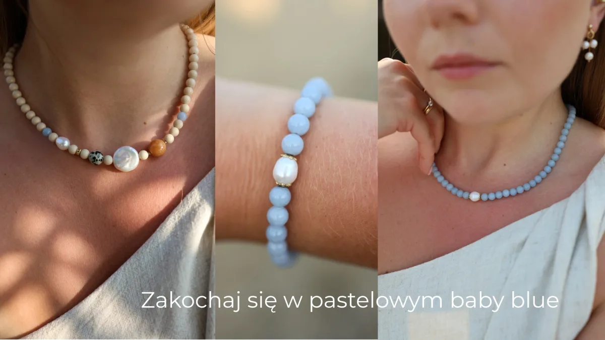 Naszyjnik Sen z angelitu — ręcznie robiona biżuteria